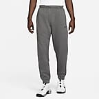 NIKE MEN'S THERMA-FIT JOGGER PANTS SMOKE GRAY/ VOLT on sale SIZE LARGE